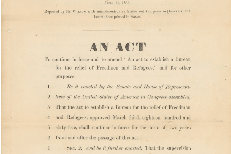 HR 613 Image of a document titled H.R. 613, of the U.S. Senate, dated June 11, 1866.